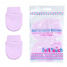 P110-P: Pink 2 Pack Anti-Scratch Mittens